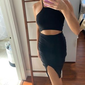 The Vintage Shop Black Midi Dress